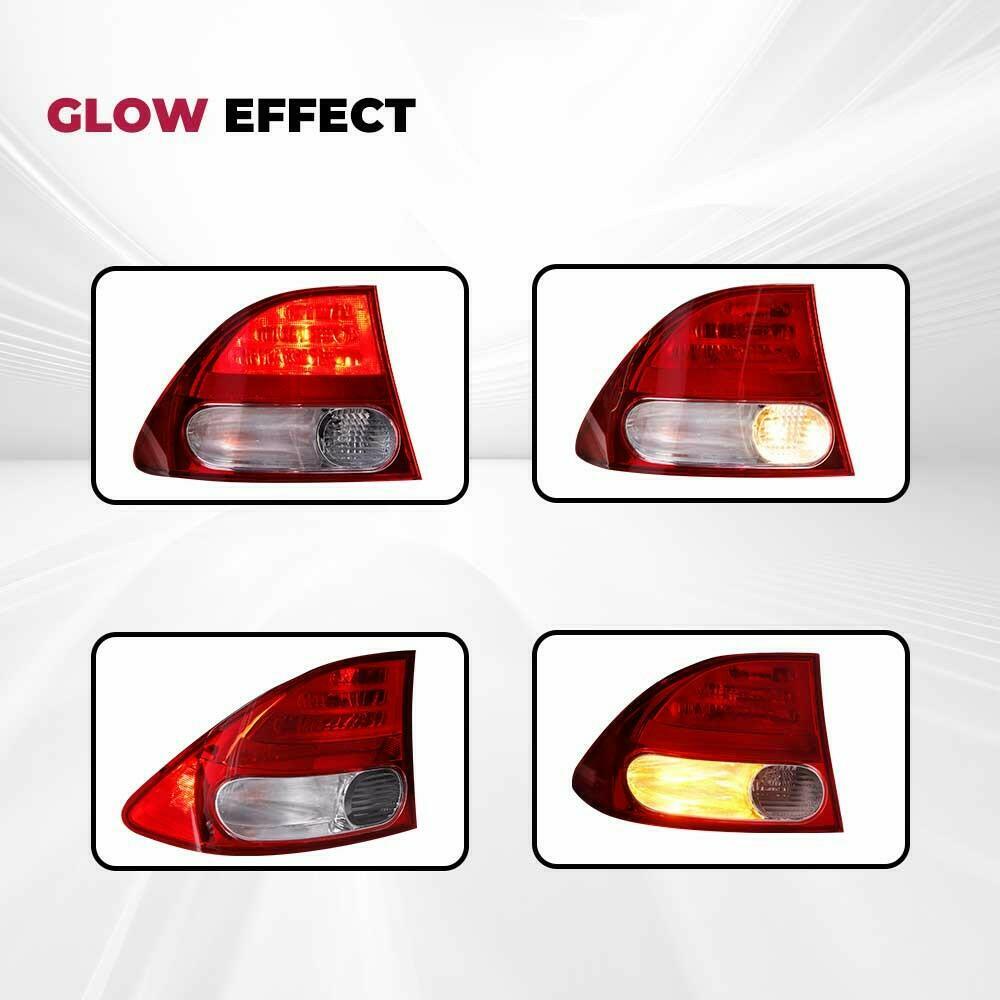 Driver Side Outer Tail Light Halogen W/ Bulb For Honda Civic Sedan 2009-2011