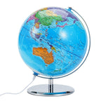 3D World Globe Large Earth Ocean Rotating World Map Geography w/ Stand Desktop