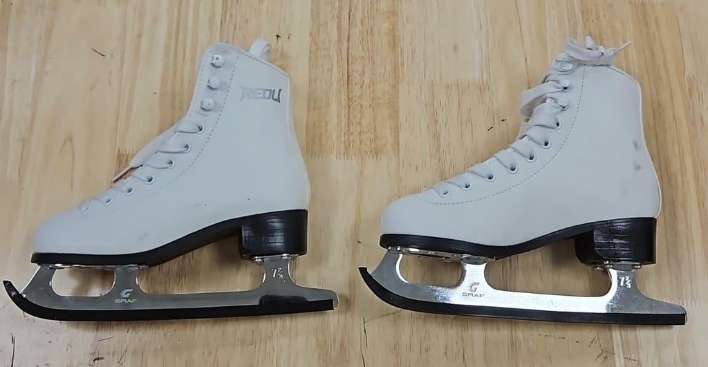 Size 31 Lake Placid Cascade Girl's Figure Ice Skates White