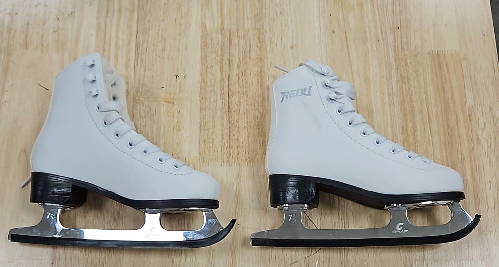 Size 31 Lake Placid Cascade Girl's Figure Ice Skates White