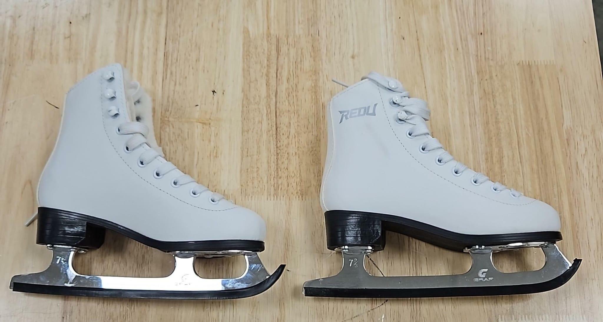 Size 31 Lake Placid Cascade Girl's Figure Ice Skates White