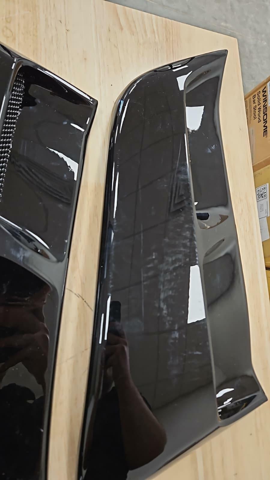 Pair Rear Quarter Panel Side Body Fenders Door Scoop Air Outlet Trim Compatible