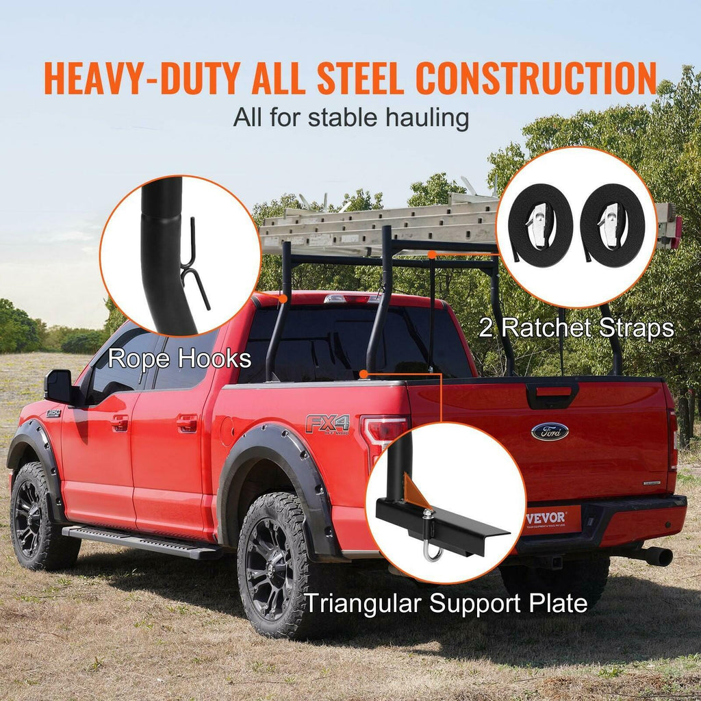 Truck Rack, 46-71inch Extendable Truck Ladder Rack