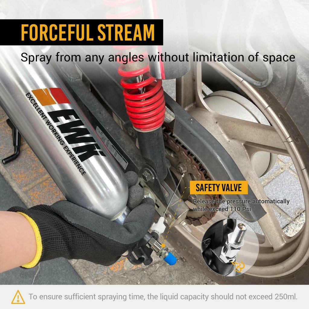 EWK Patented Aluminum Refillable Aerosol Spray Can Kit w/ Nozzles