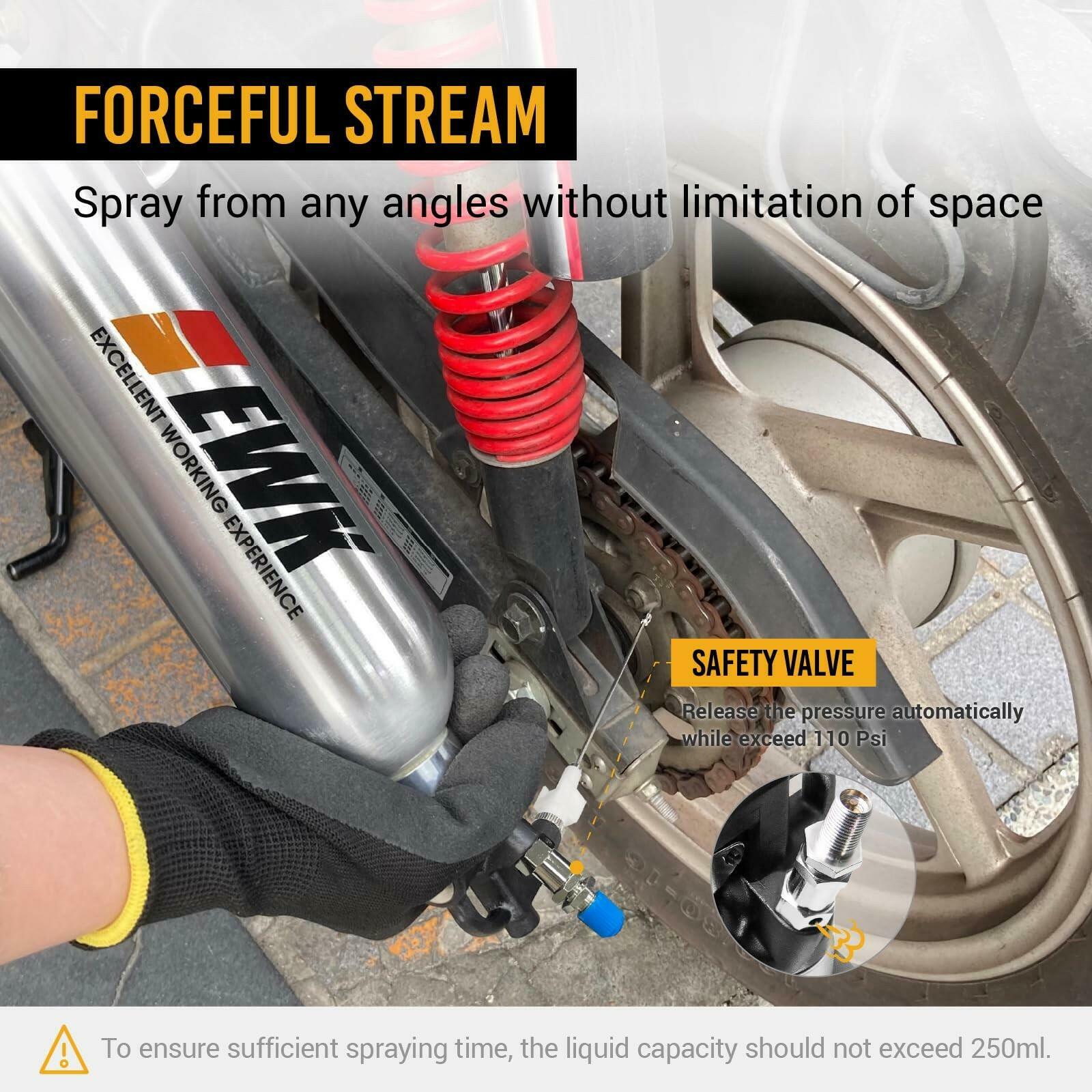 EWK Patented Aluminum Refillable Aerosol Spray Can Kit w/ Nozzles