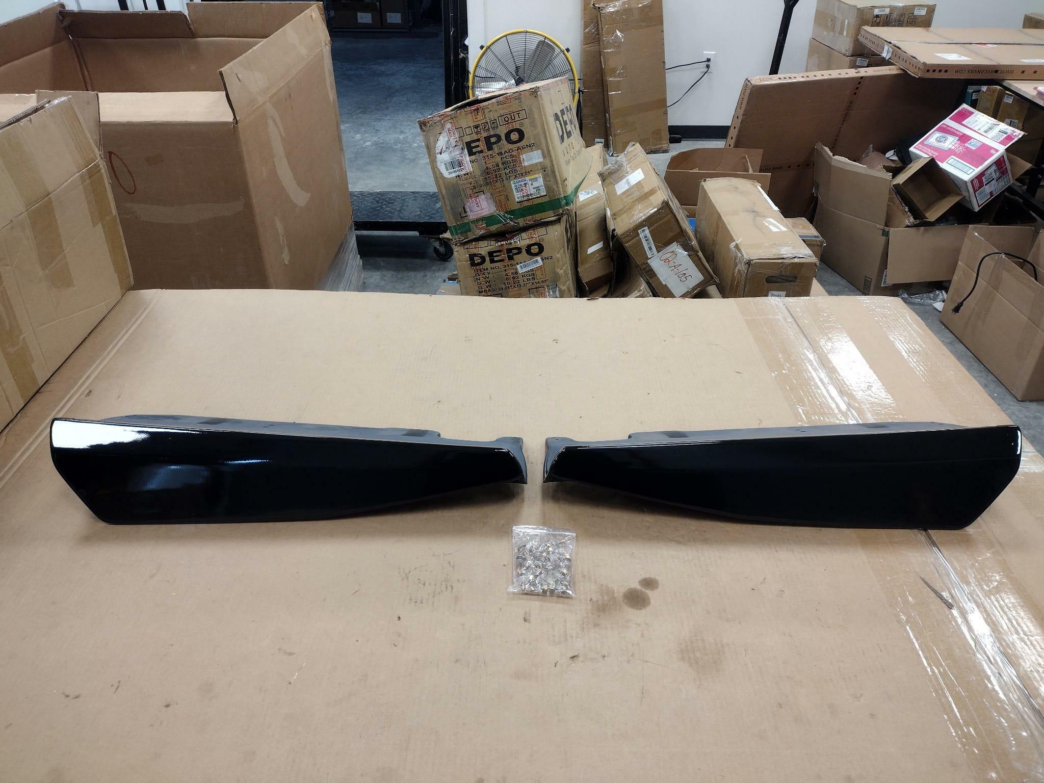 Corvette C7 2014-2019 5VM Style Side Skirt Corner Splitter Extensions Painted