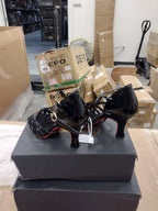 Women's Black Leatherette Latin Dance Shoes Ballroom Heels Custom Heel