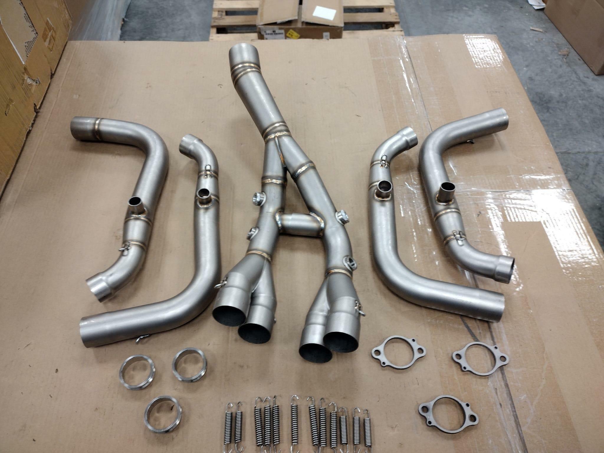 BMW S1000RR S1000R 2019-2023 Exhaust Mid Pipe Stainless Steel Link Pipe