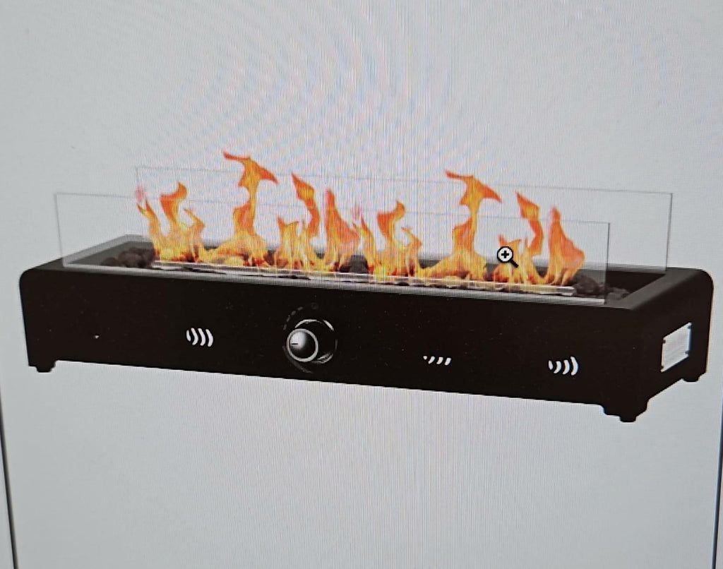 Onlyfire 28'' Tabletop Fire Pit Table with Glass Wind Guard and Fire Glass
