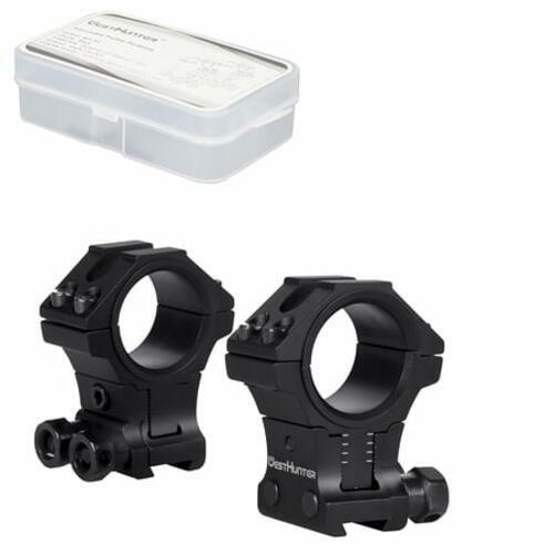 WestHunter WH202 Adjustable Height Dovetail Scope Rings 1 Inch 30mm Black