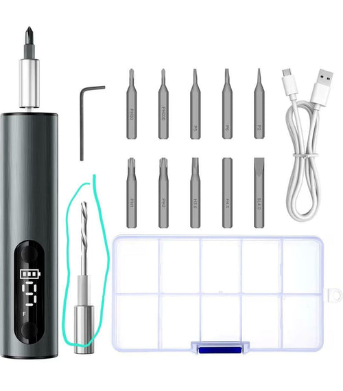 Multi-Functional Electric Screwdriver Set - Cordless Stick Drill w/Wireless
