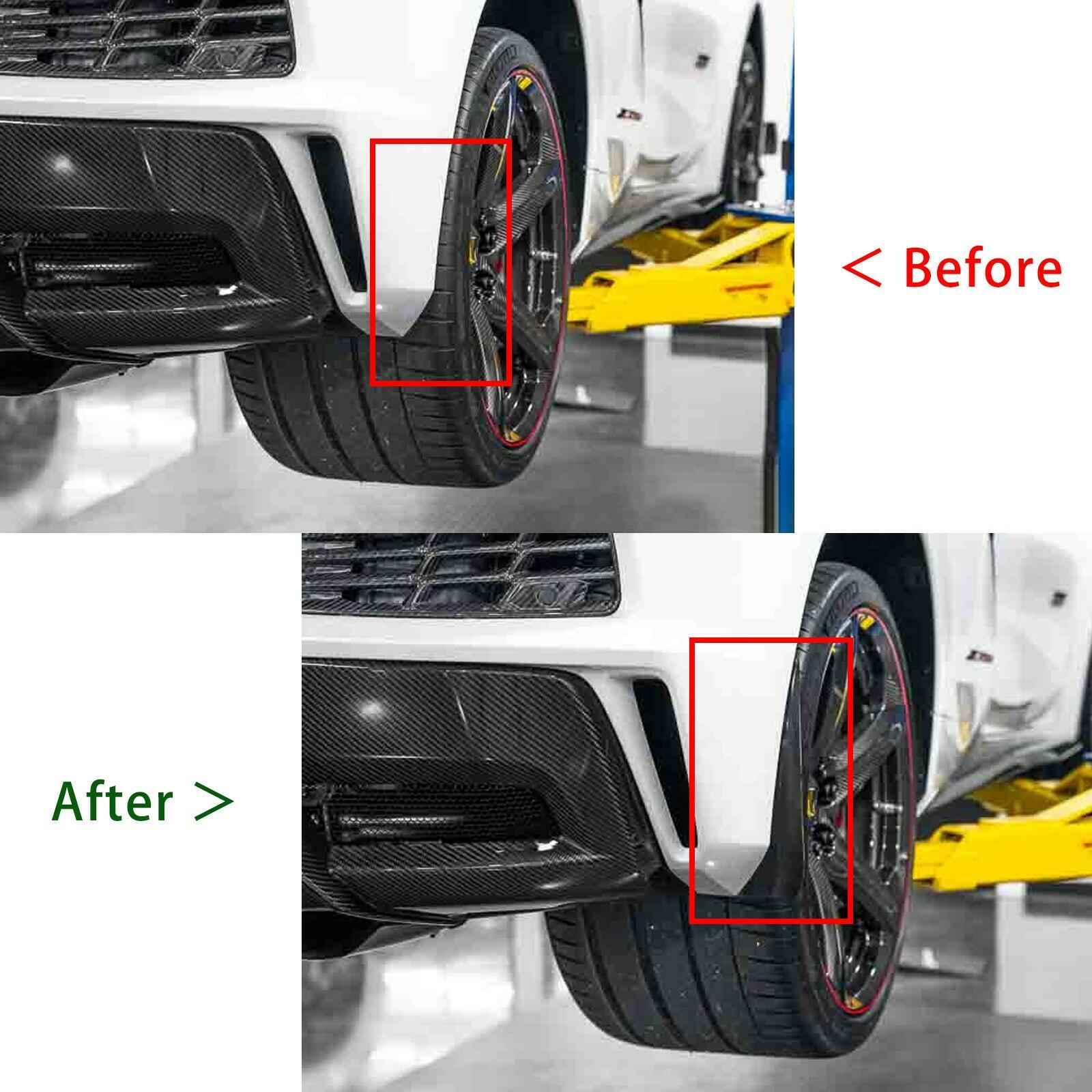 2023-2025 Corvette C8 Z06 Carbon Front Rear Extended Mud Flaps Guards