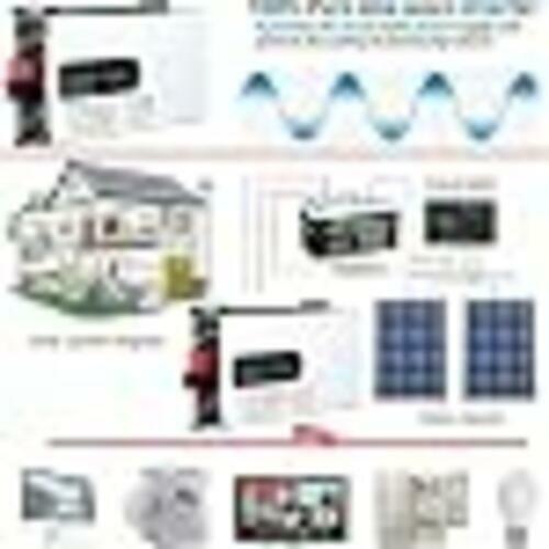 5000W Hybrid Solar Inverter 24V DC to 110/220V Split Phase Pure Sine Wave