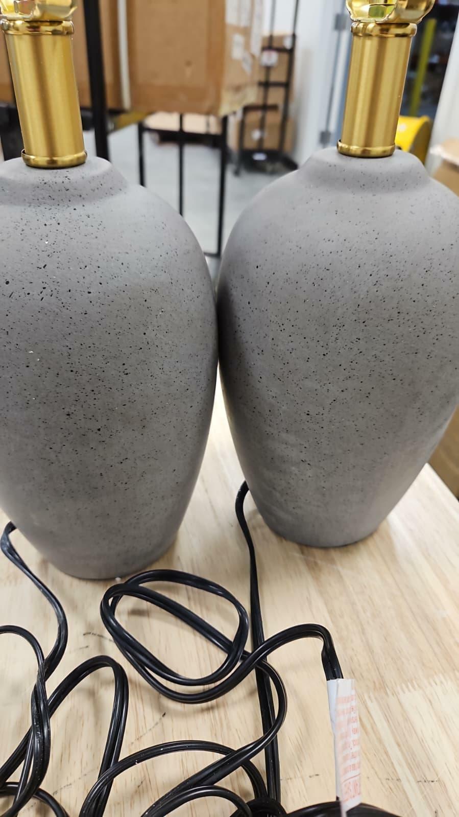 AIEAMPDO 21'' Set of 2 Farmhouse Ceramic Small Table Lamps for Living Room