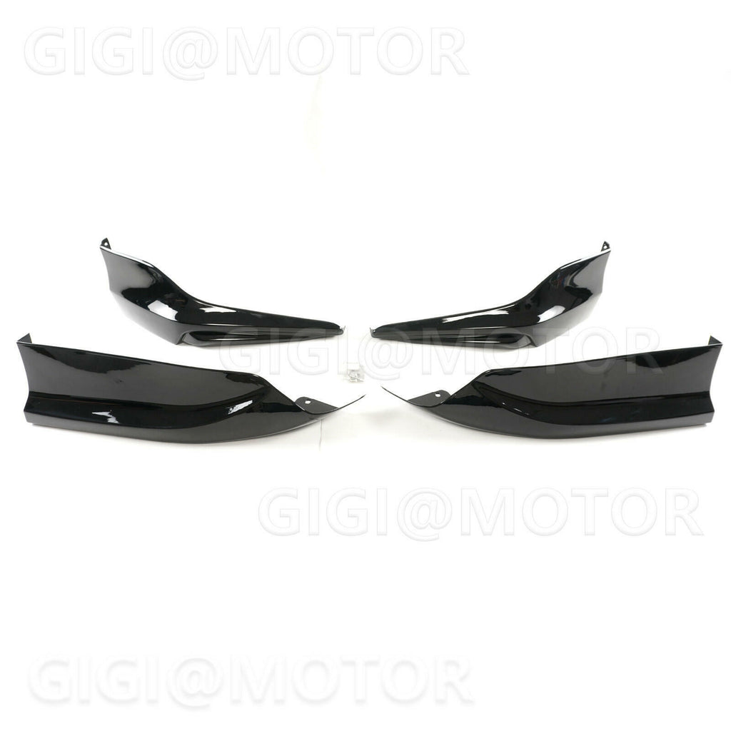 Honda Accord Sedan 2016-2017 Gloss Black Front Rear Bumper Side Spoiler Kit 4pcs