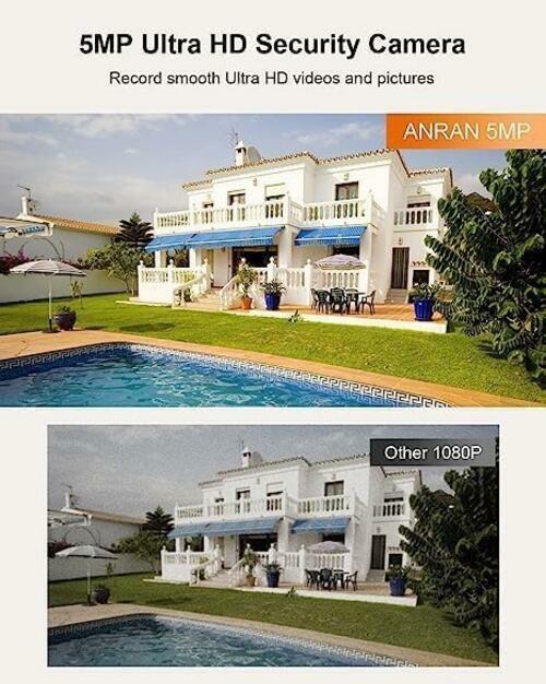 ANRAN 3K/5MP WiFi Security Camera for Home/House Outdoor: 2.4/5GHz Dual-Band,