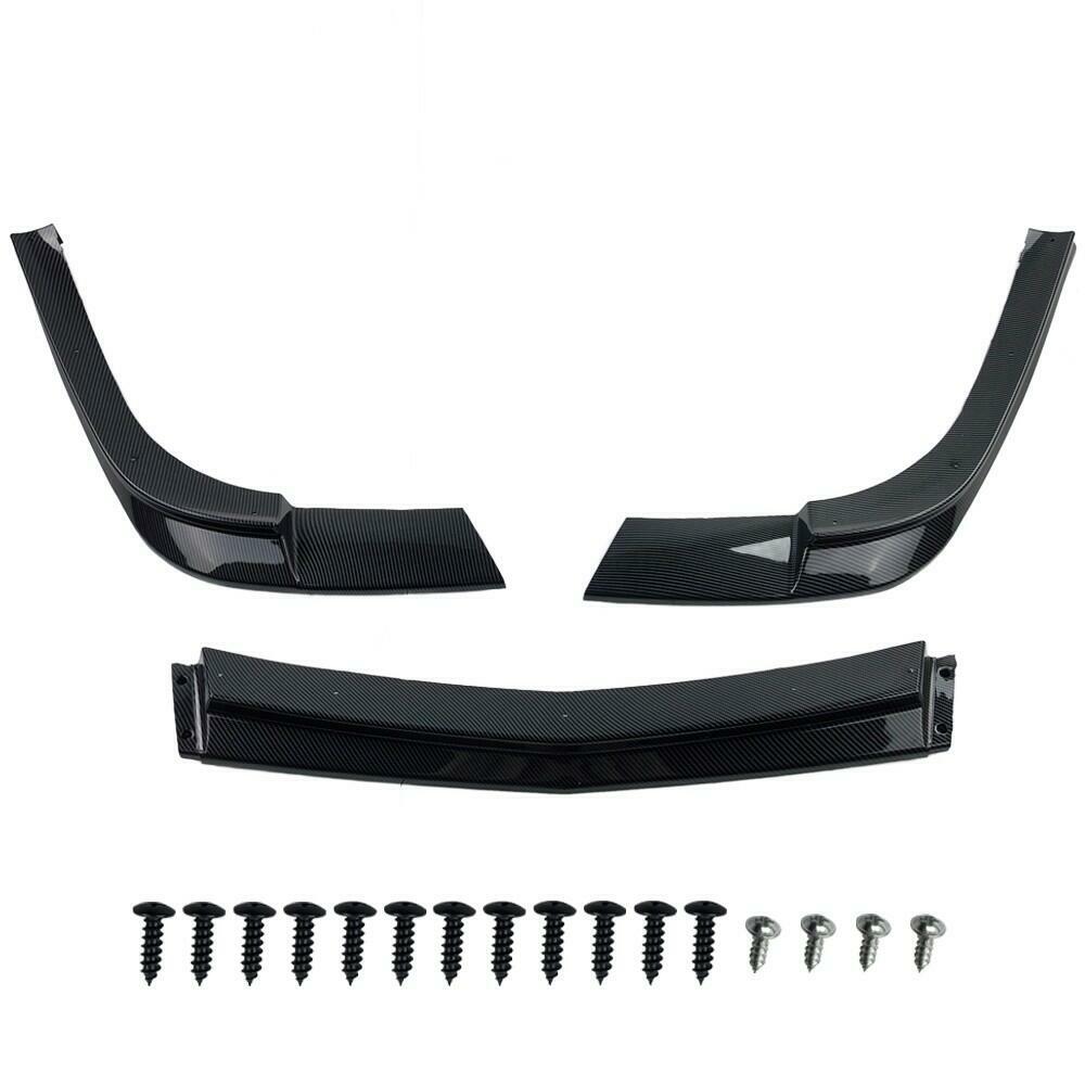 3pcs Front Bumper Lip Splitter For Corvette C5 1997-2004 ZR1 Style Carbon Fiber