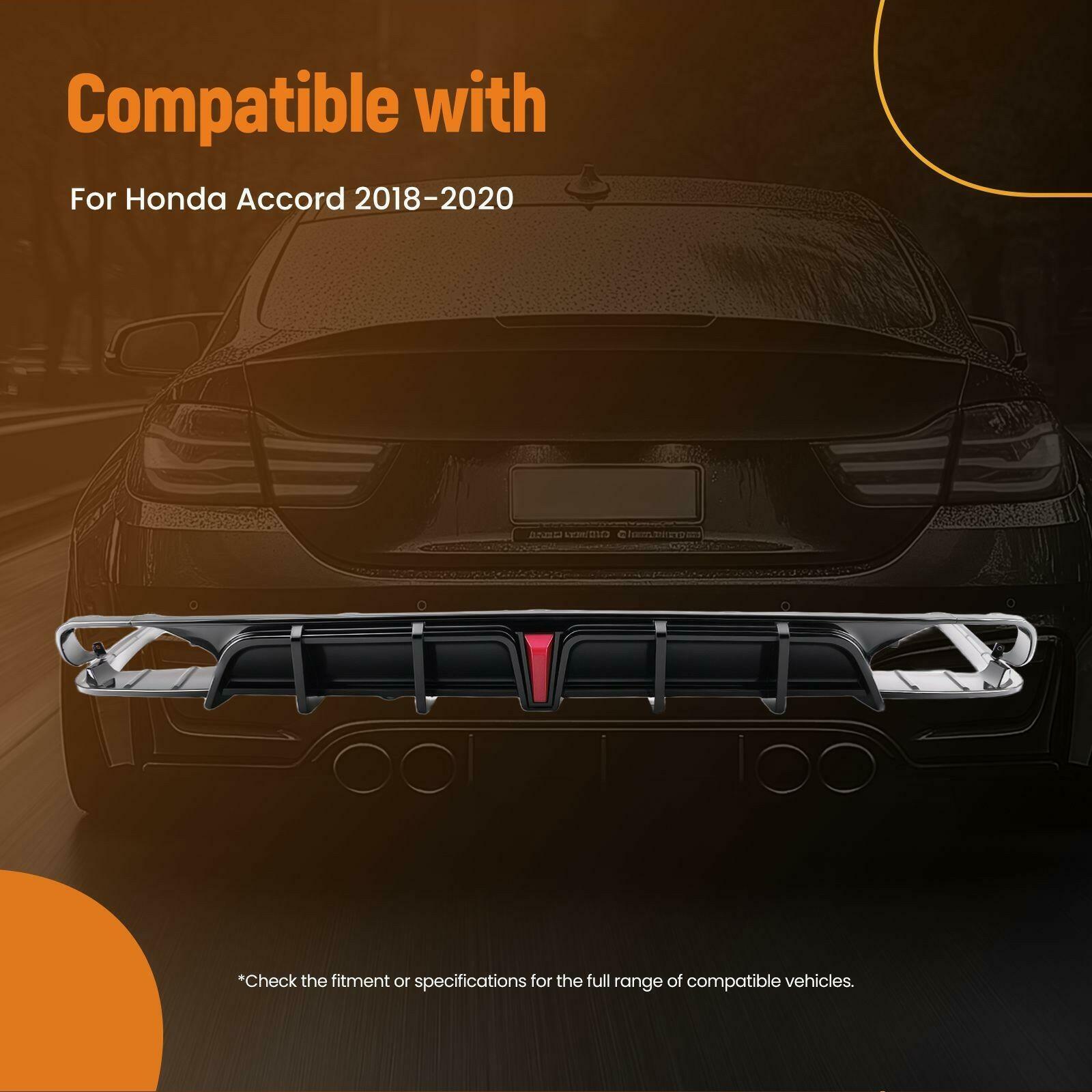 Yofer Rear Bumper Diffuser Corner Aprons Honda Accord 2018-2022 White