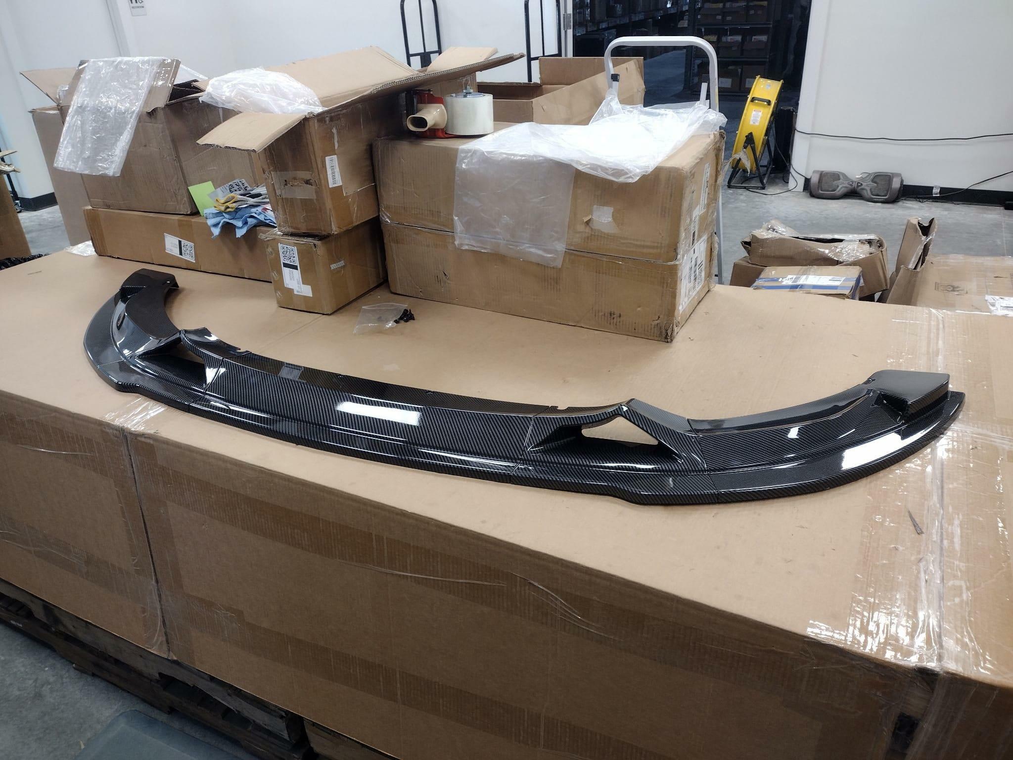 Carbon Fiber R Style Front Bumper Lip Spoiler fits 2015-20 BMW F80 M3 F82 F83 M4