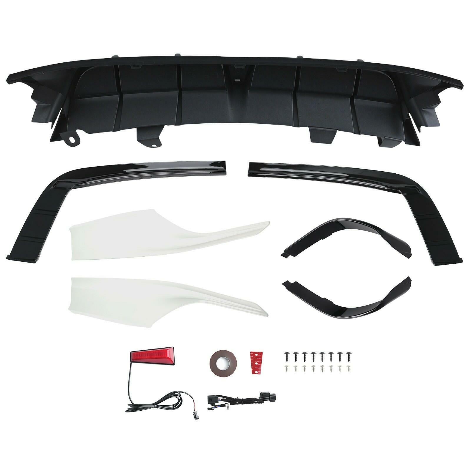 Yofer Rear Bumper Diffuser Corner Aprons Honda Accord 2018-2022 White