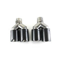 2x BMW Carbon Fiber Dual Exhaust Tips 63mm Inlet 93mm Outlet Twin Pipe