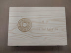 Wooden Coin Storage Box Holder w/ Foam Gaskets Display Case for 100 Coins