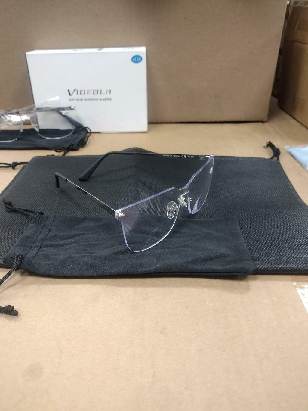 VIDEBLA 2 Pack Blue Light Blocking Reading Glasses Anti Glare Eye Strain