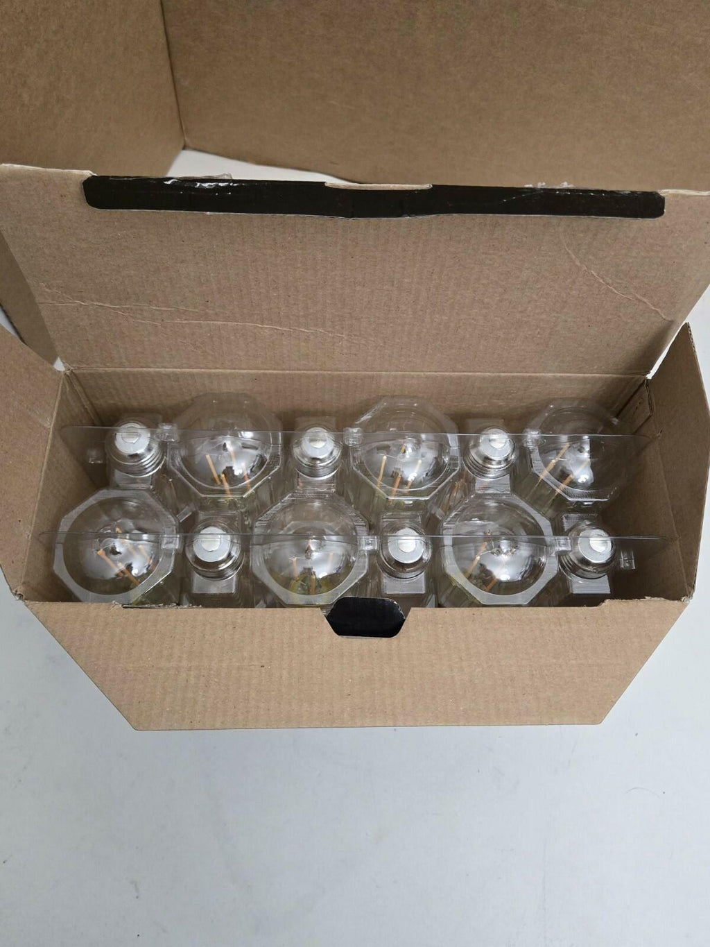 TJOY 8W LED Vintage Edison Light Bulbs Dimmable E26 ST58 ST19 12-Pk