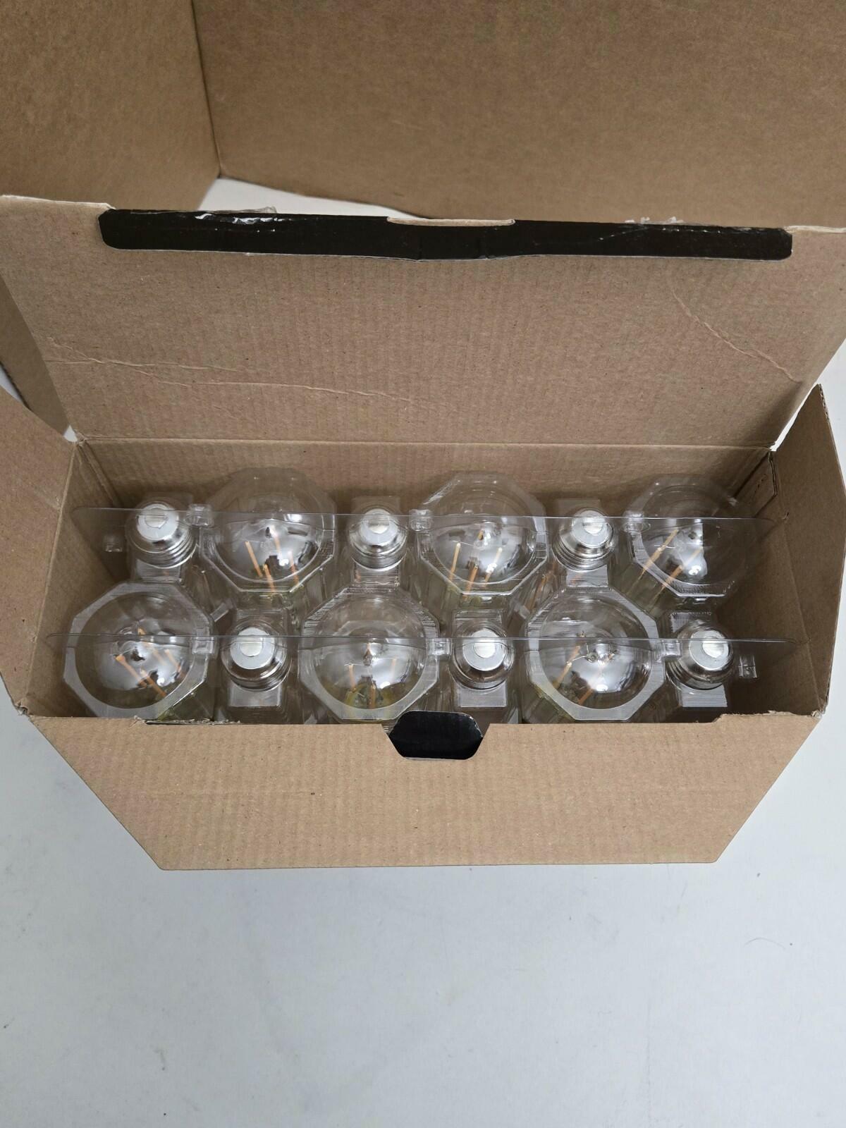 TJOY 8W LED Vintage Edison Light Bulbs Dimmable E26 ST58 ST19 12-Pk