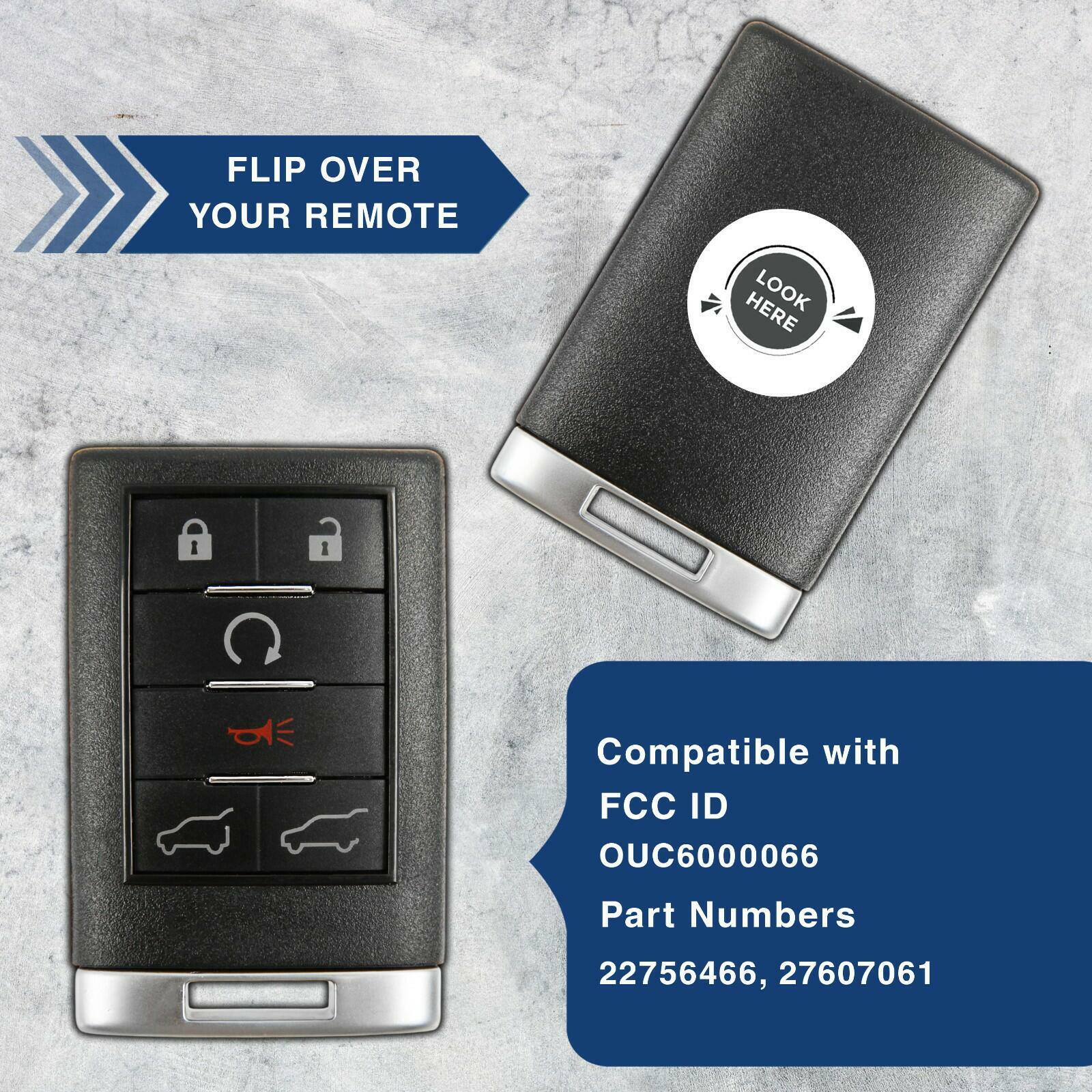 Replacement for 2007-2014 Cadillac Escalade ESV EXT Remote Car SUV Key Fob 6b