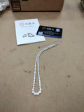 Gradual Moissanite Tennis Chain Necklace:925 Sterling Silver 14k White Gold