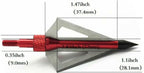 6PCS Hunting Broadheads 100 Grain Stainless Steel 3-Blade Integral Forming Tips