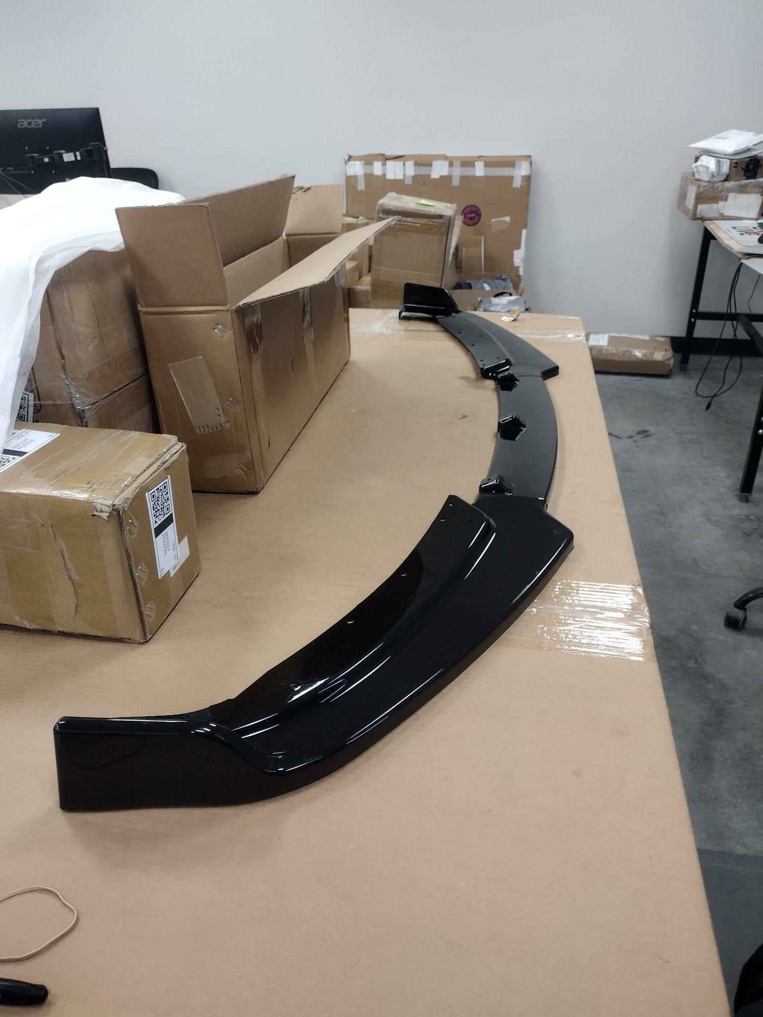Gloss Black Front Lip Spoiler for BMW 3 Series F30 F31 Sedan 2013-2018