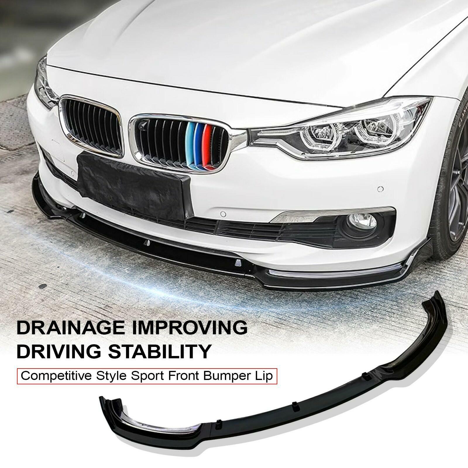 Gloss Black Front Lip Spoiler for BMW 3 Series F30 F31 Sedan 2013-2018
