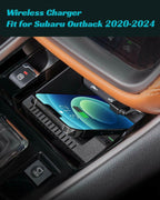 For SUBARU Outback 20-24 Car Wireless Charger Phone Charging Pad Center Console