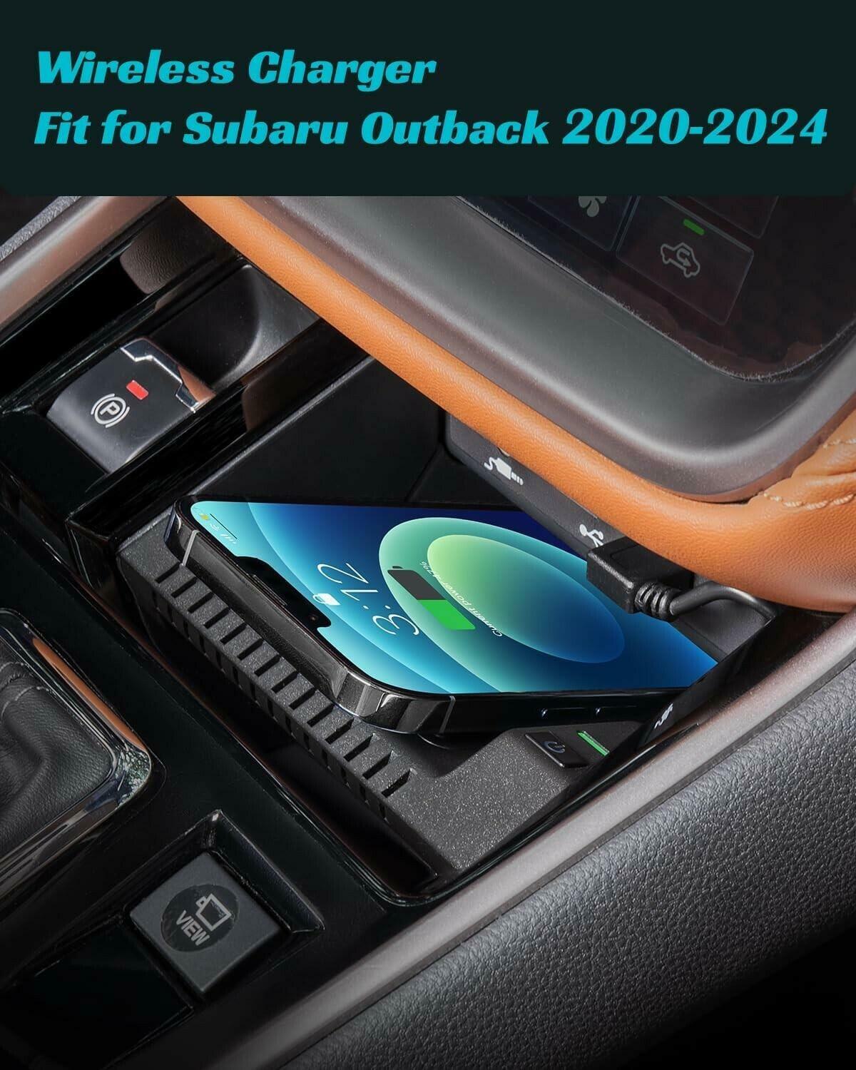 For SUBARU Outback 20-24 Car Wireless Charger Phone Charging Pad Center Console
