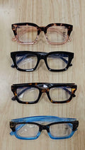 Lot of 4 Reading Glasses +1.75 Mens Womens Chunky Square Retro Readers Fashion