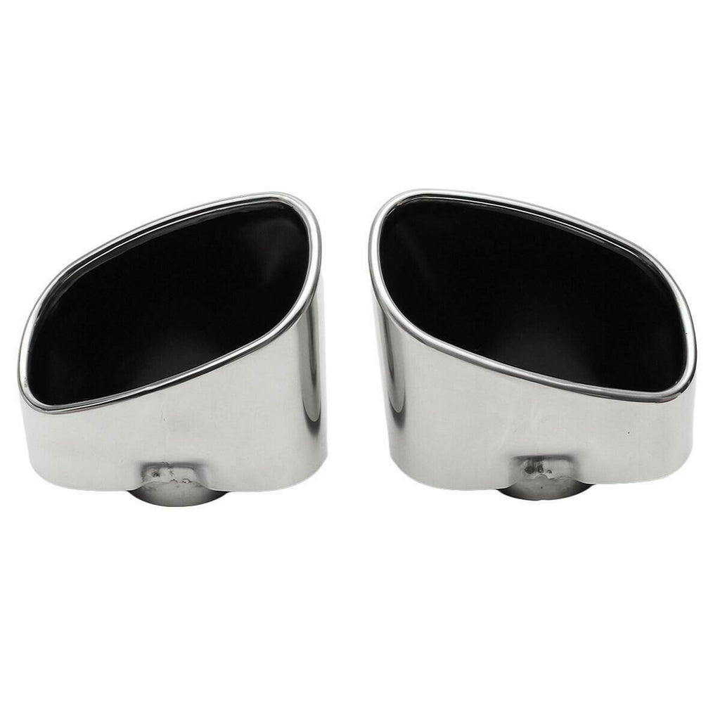2PCS Chrome Exhaust Dual Tail Pipe Muffler Tip Stainless Steel For BMW X5 E70