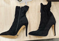 Dolce Vita Women's Black Suede Pointed Toe Stiletto Ankle Boots Size 10