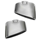 2PCS Chrome Exhaust Dual Tail Pipe Muffler Tip Stainless Steel For BMW X5 E70