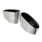 2PCS Chrome Exhaust Dual Tail Pipe Muffler Tip Stainless Steel For BMW X5 E70