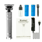 Kemei Silver Cordless Hair Clippers Trimmer Shaver Clipper Cutting Beard Barber
