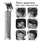 Kemei Silver Cordless Hair Clippers Trimmer Shaver Clipper Cutting Beard Barber