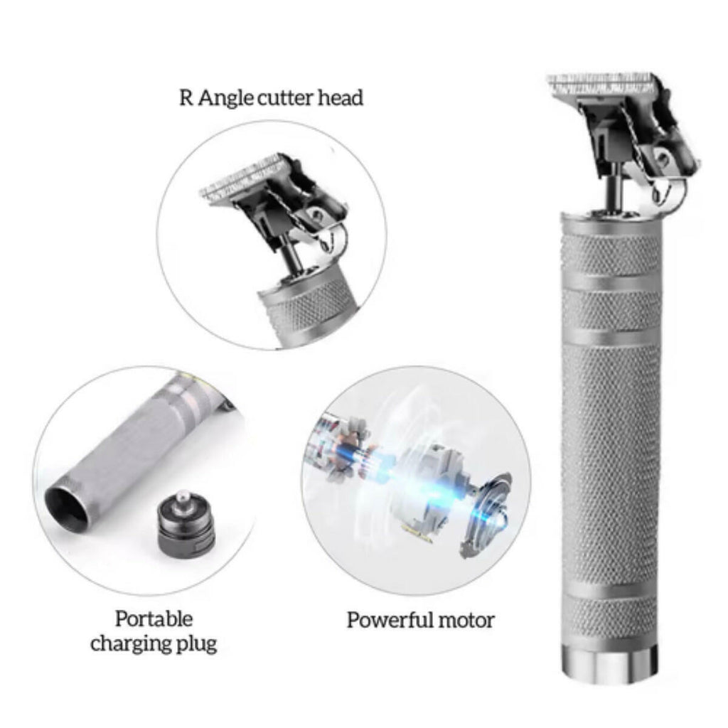 Kemei Silver Cordless Hair Clippers Trimmer Shaver Clipper Cutting Beard Barber
