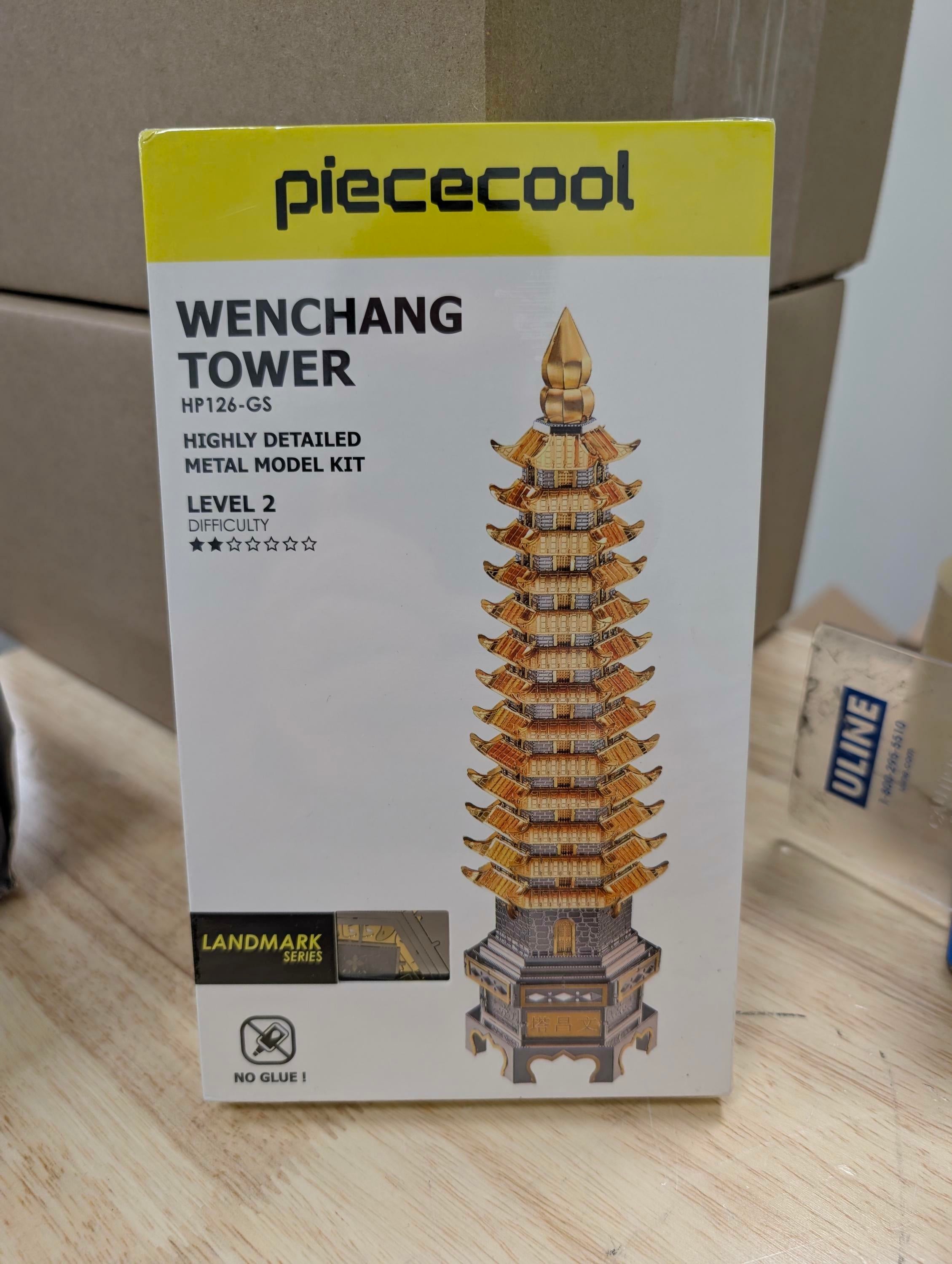 Wen Chang Tower 3D Metal Toy Puzzle Model Kit