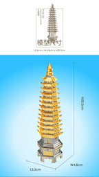 Wen Chang Tower 3D Metal Toy Puzzle Model Kit