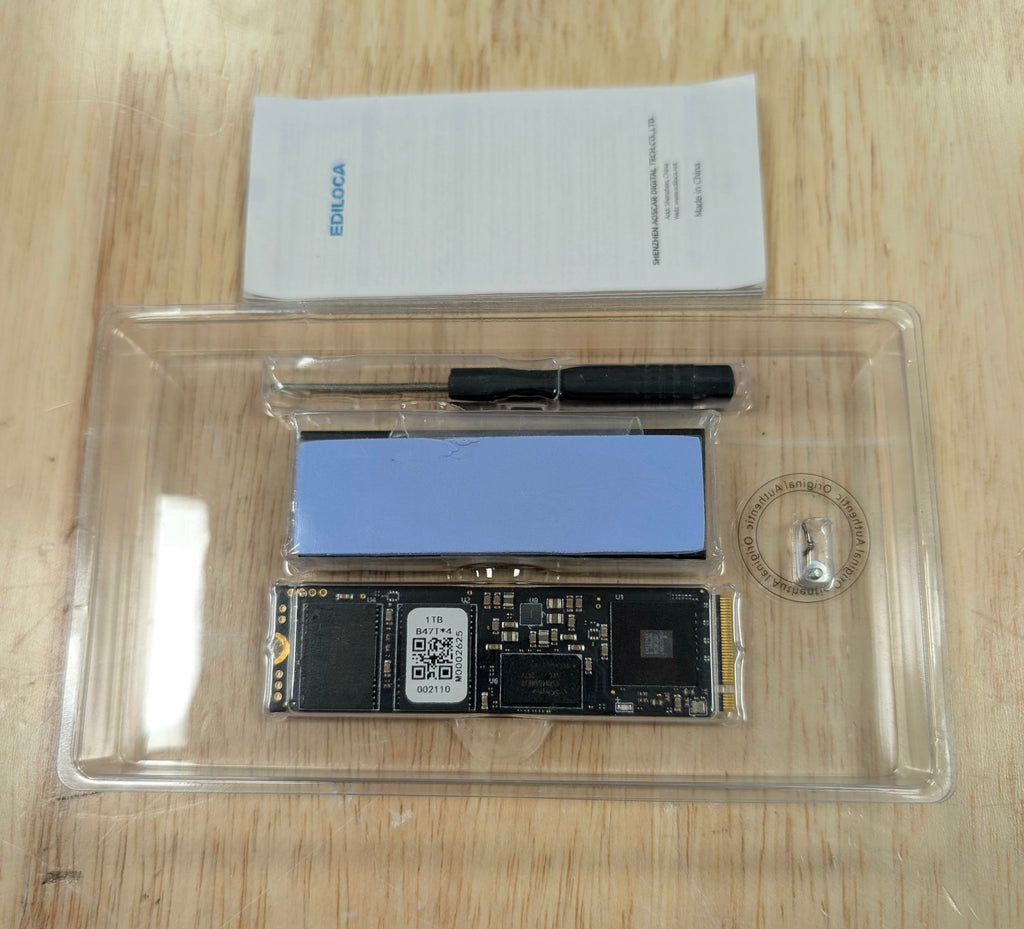 Ediloca 1TB PS5 SSD Heatsink PCIe Gen4 NVMe 7400MB/s DRAM EN855