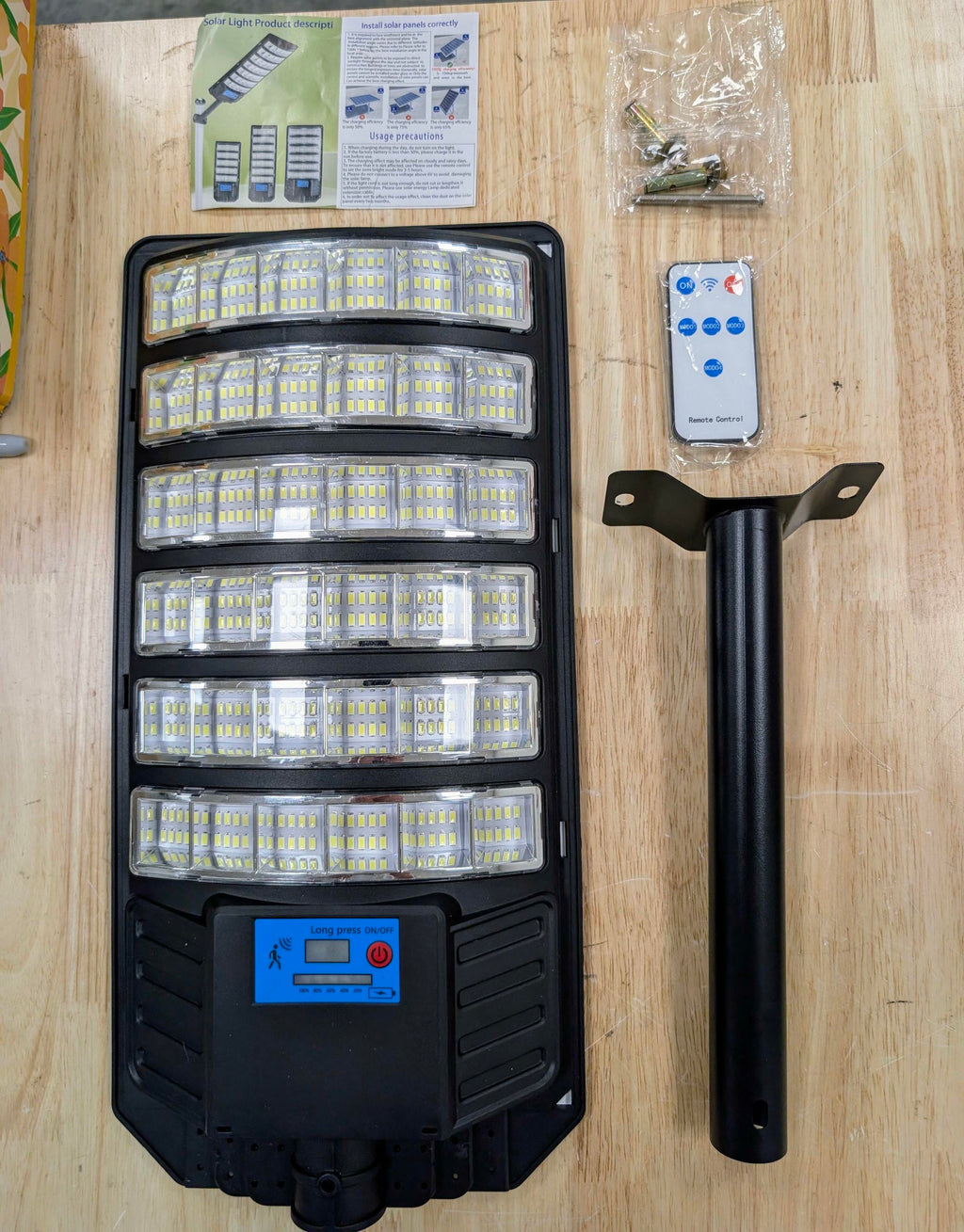 1 Pack Street Solar Lights Outdoor Heavy Duty 6500K LED Motion Sensor