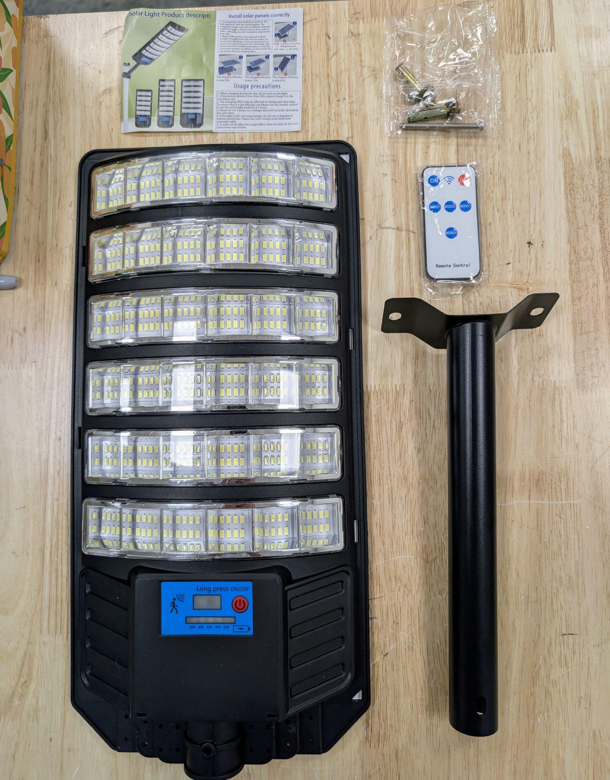 1 Pack Street Solar Lights Outdoor Heavy Duty 6500K LED Motion Sensor