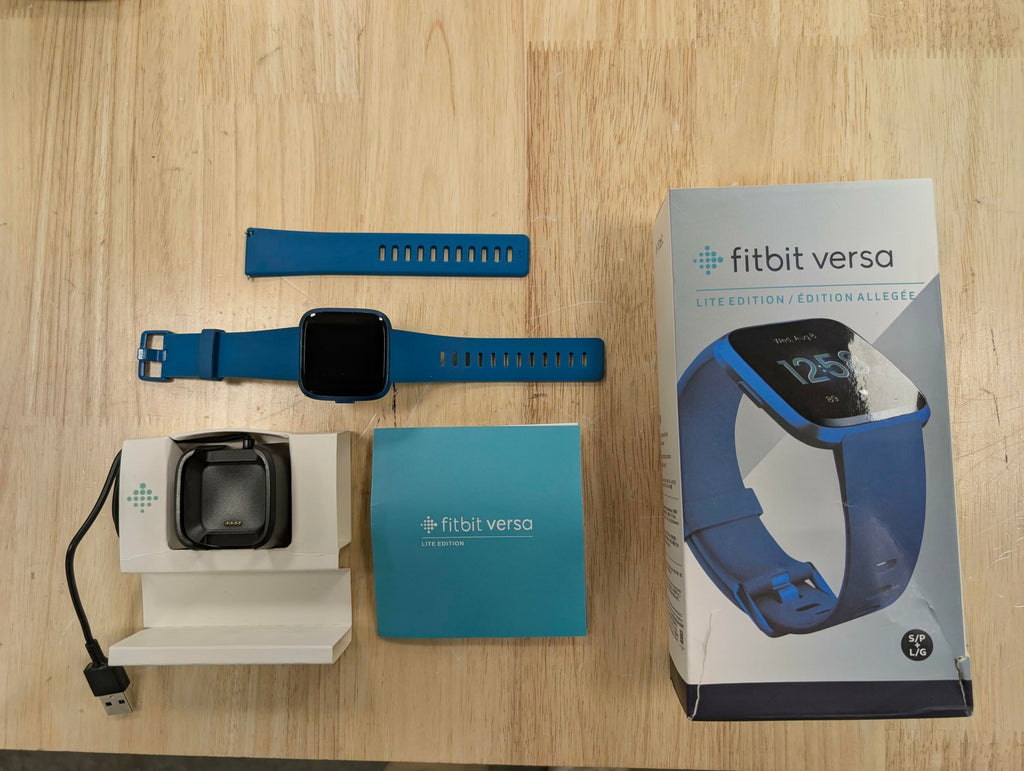 OPEN BOX Fitbit Versa Lite Smart Watch One Size S and L Bands Included